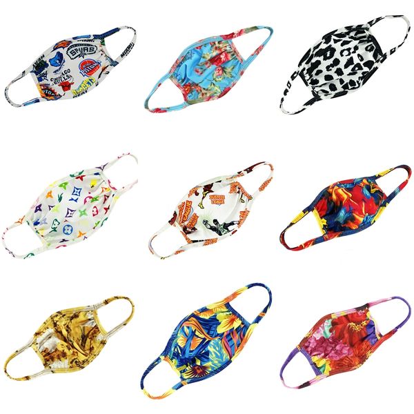 

designer printed face mask men skull personality 3d face masks dustproof fashion printing ice silk fabric can be washed masks #873, Black