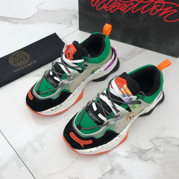 

the same style high-end luxury men's casual basketball sneakers triple fashion men's brand platform men's shoes vintage medus, Black