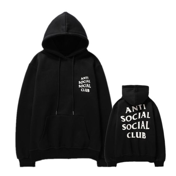 

1 / antisocialsocial клуб мужчин роскошный свитер итальянский дизайнер воздуха частный заказ платье балахон нового высокого качества марки р, White;black