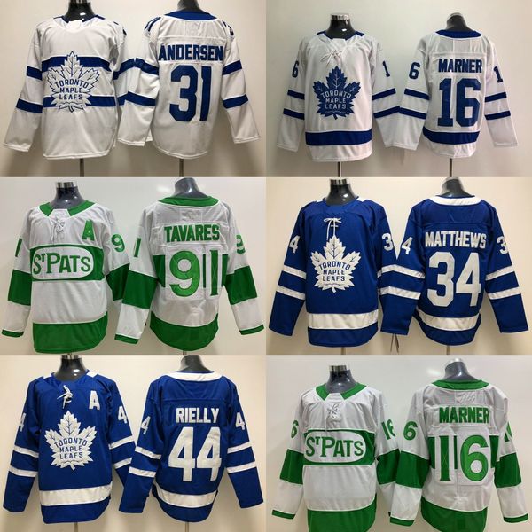 

31 Frederik Andersen Jersey Toronto Maple Leafs 44 Morgan Rielly 34 Auston Matthews 91 John Tavares 16 Mitch Marner Hockey Jerseys