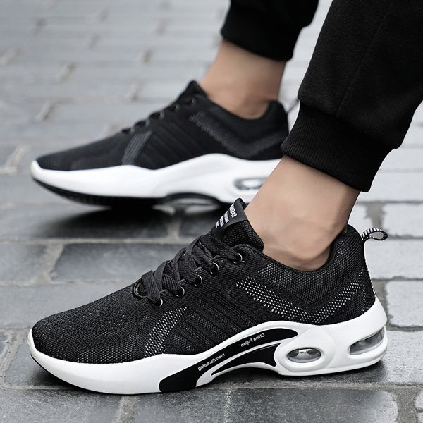 

men casual shoes breathable male shoes outdoor sneakers men, Black