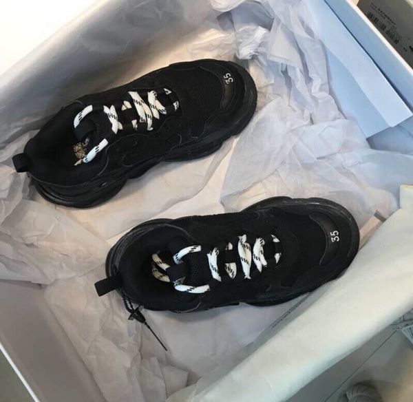 

2019 new original box genuine leather run away designer sneakers women shoes trainers mixed color size 35-45, Black