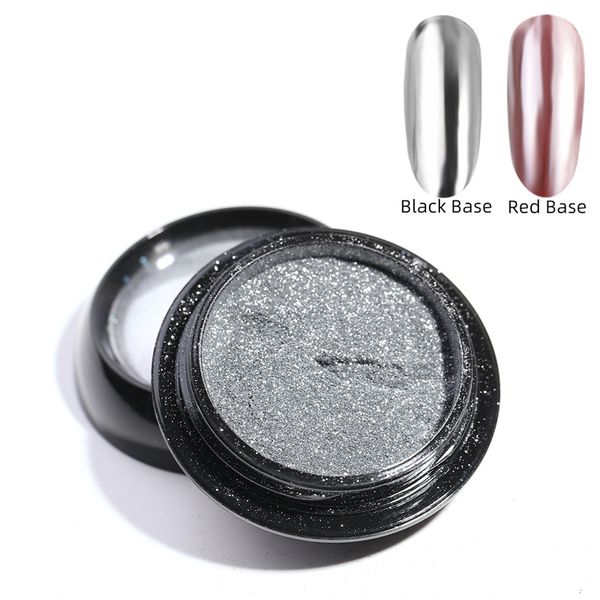 

dust uv gel makeup nail diy manicure art iridescent pigment glitter dipping tips polishing super shine mirror metallic, Silver;gold