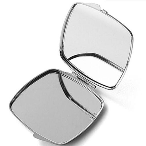 100 Stück leere quadratische Metall-Taschenspiegel zum Selbermachen, individuell gestalteter Spiegel mit Logo-Aufdruck