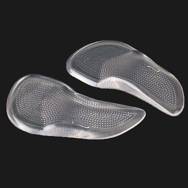 

4pcs silicone gel ortc arch pad arch support insole flat foot relieve pain orthopedics insert wf 668, Black