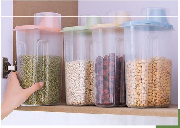 

household transparent grain storage tank kitchen food dry cargo storage box plastic sealed waterproof grain tanks oxs 001