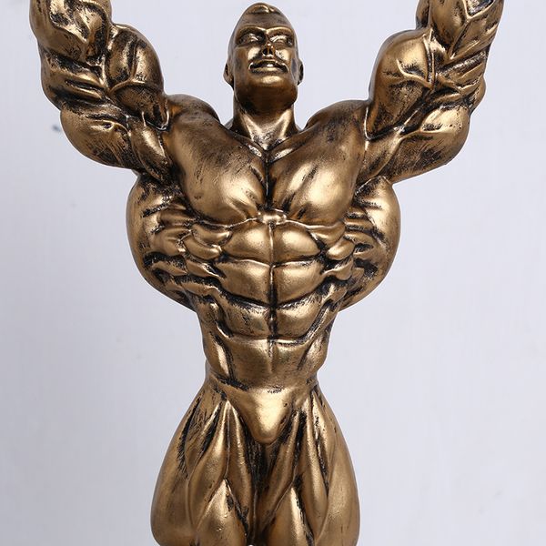 

big size 42cm male bodybuilding trophy boxing champion male model medal award trophy home furnishing sports souvenir gifts souve