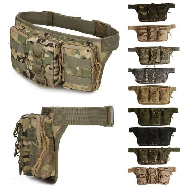

outdoor bags tactical waterproof men waist pack hiking nylon bag army hunting sports climbing camping pockets