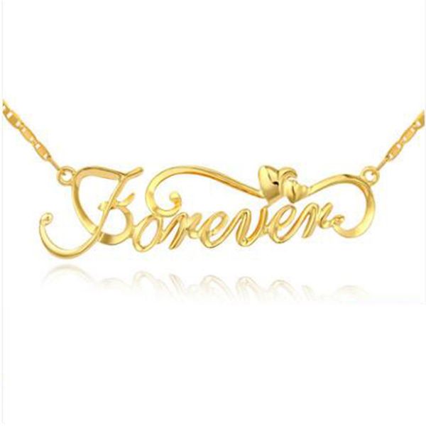 

925 silver three-dimensional customized necklace female name letter sterling silver clavicle chain private customized