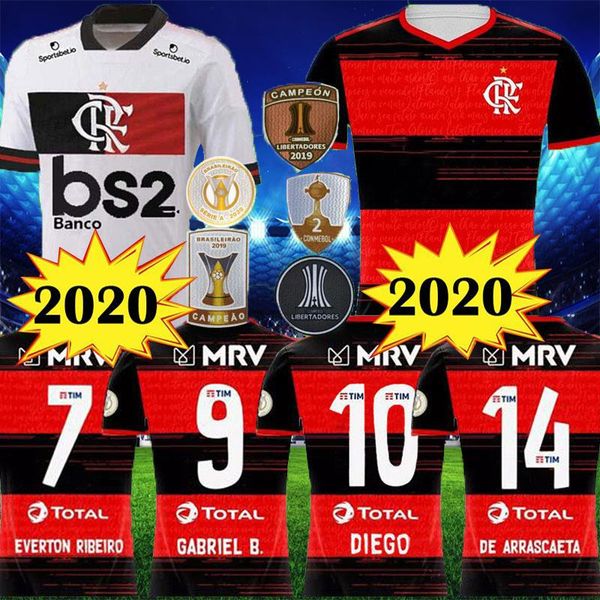 

2020 cr flamengo soccer jerseys 20 21 flemish barbosa diego bruno henrique flamenco gabriel b de arrascaet football uniforms, Black