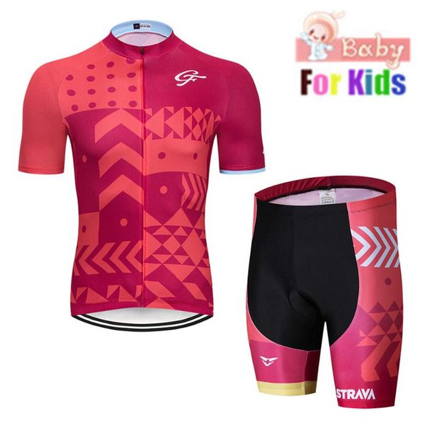 

2020strava kids cycling jersey wear short sleeves cycling set boys bike clothing ropa ciclismo girl clothing sports suit, Black;blue