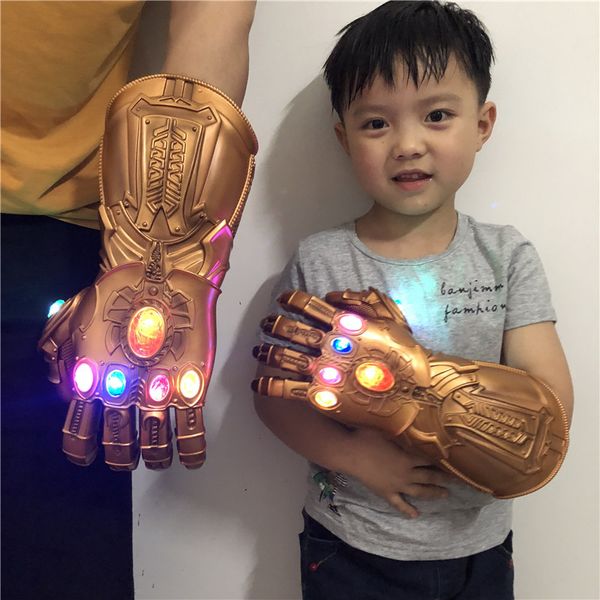 

Взрослые дети Мстители 4 Эндшпиль Танос косплей перчатка светодиодные перчатки П