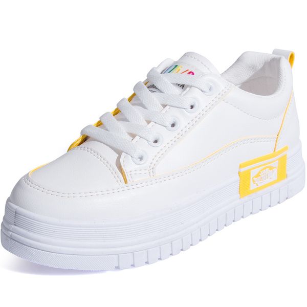 

swyivy casual white shoes women flat white sneakers 2020 spring chunky sneakers for women med heel ladies shoe fashion female sh, Black