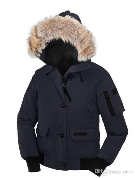 

вниз ветровка гусь bomber jacket серия женщин зимы капюшон вниз куртка 90% белый гусь вниз мода дышащего теплые женские полупальто, Black