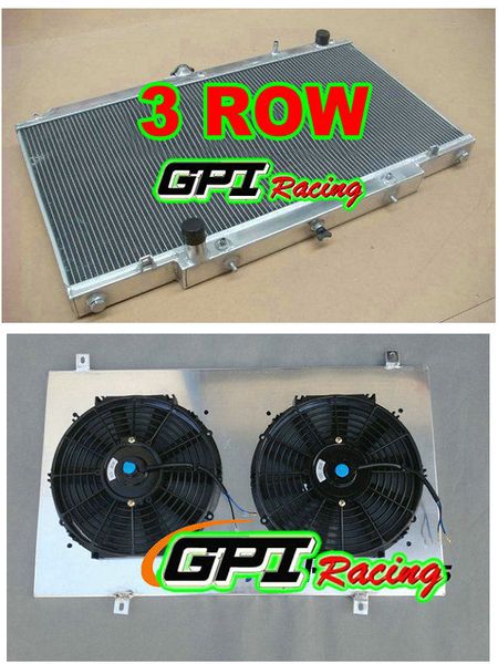 

aluminum radiator + shroud &fan for y61 gu 4.2l td diesel 97-01 98 99 mt/at