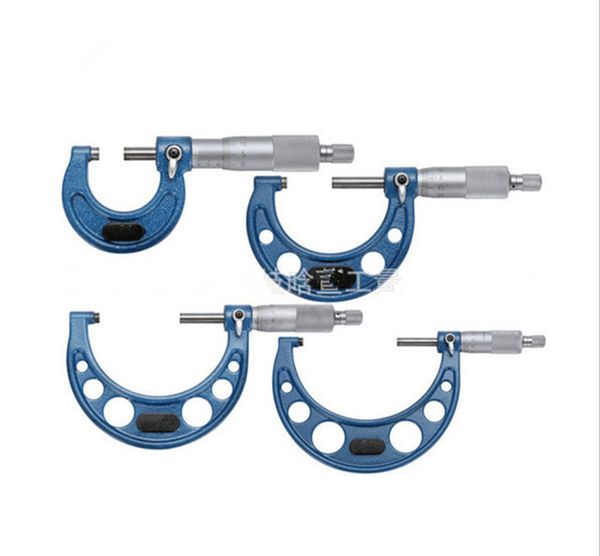 

4pcs new outside micrometer set precision 0.01mm accuracy carbide machinist tools 0-25mm/25-50mm/50-75mm/75-100mm