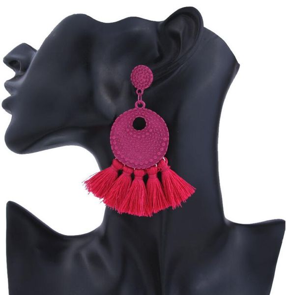 

vintage tassel earrings ladies and european and american personality exaggerated hanging earrings gb1128, Silver