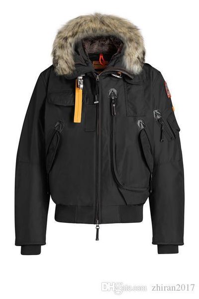 

2020 parajumpers mens down parkas new thick warm and windproof waterproof long section slim solid color goose down jacket gobi winter, Black