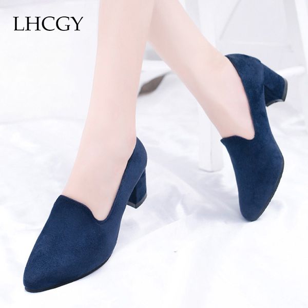 

big size women shoes pointed toe bowtie boat shoes office dress woman high heels pumps square heeled ladies 2990, Black;white