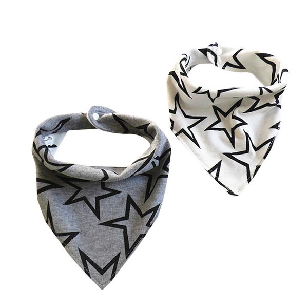 

new fashion printing stars baby towel scarf feeding smock bibs burp cloths baberos bandana baby girl boys bibs