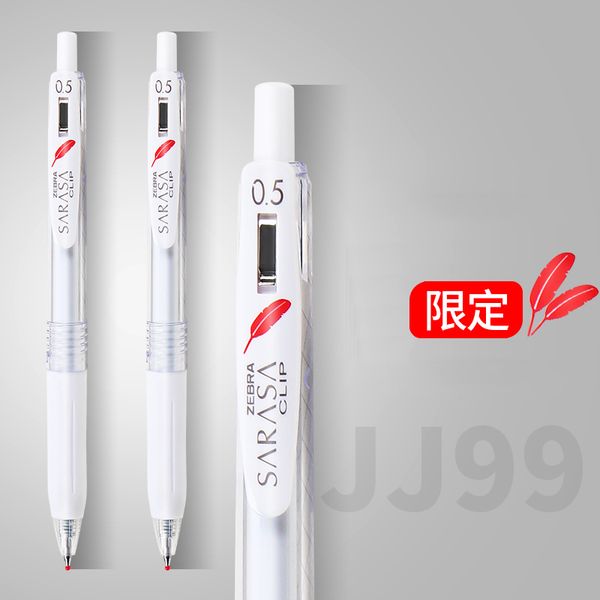 

1шт zebra limited red feather jj99 press нейтральной 0.5мм ручка jj15 белого бар черной основной воды черного канцелярские signature