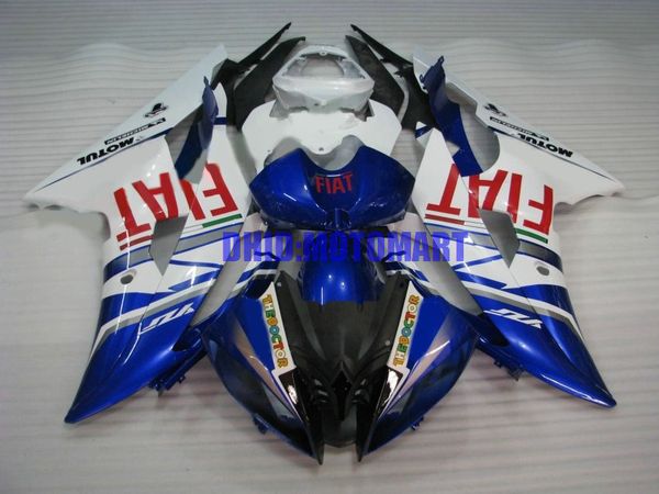 Motorrad-Verkleidungsset für Yamaha YZFR6 08 10 12 15 YZF R6 2008 2010 2012 YZF600 ABS Weiß Blau Verkleidungsset + Geschenke YJ13