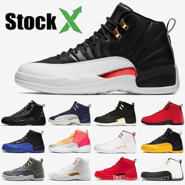 

новое прибытие 2020 мужчины баскетбол обувь 12с обратное такси игра шарики королевский французский синий красный черный белый утепленных бык