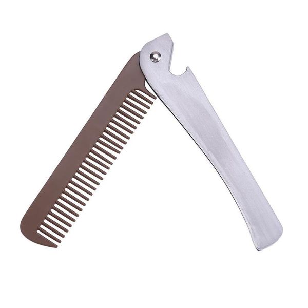 Stainless Steel Beard Comb Professional Folding Comb Hair Brush
