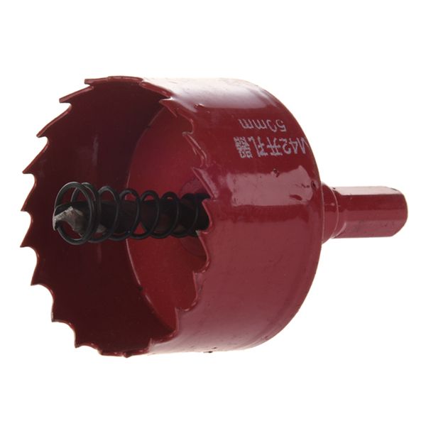 

red 50mm diameter bimetal hole saw wood alloy iron cutter