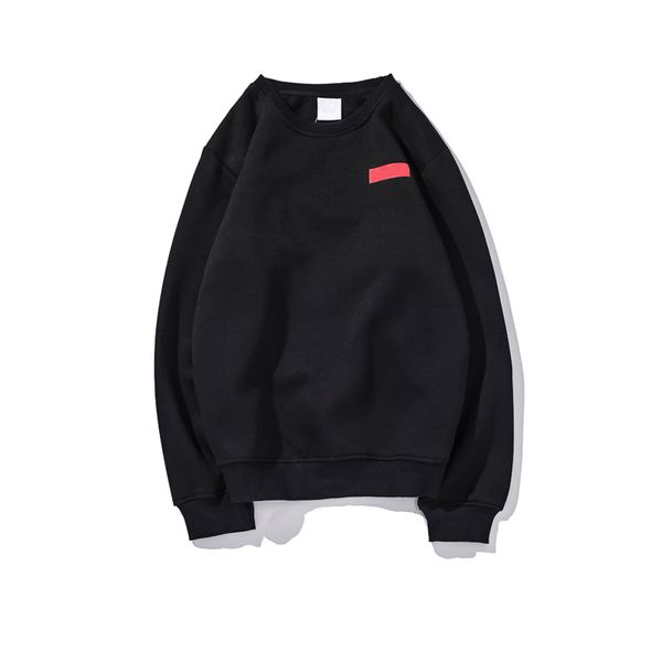 

19ss suprÃªme trend mens designer sweater luxury high end brand jersey casual comfortable red box logo wild couple fashion clothes selling, Black