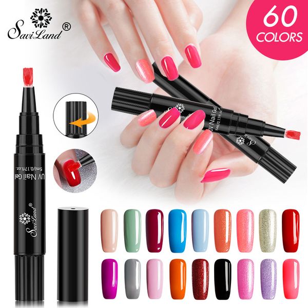 Nagellack-Stift, 3-in-1-Gel-Nagellack-Stift, Glitzer, ein Schritt, einfach zu verwendender UV-Nagel-Gel-Stift