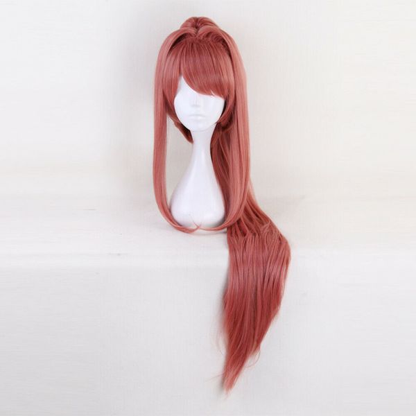 

cosplay wig synthetic orange red club long 100cm/39" ponytail, Black