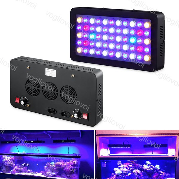 

aquarium lights led full spectrum grow lights 165w 55led dimmable for fish tank marine aquarium professional decoration with lens dhl