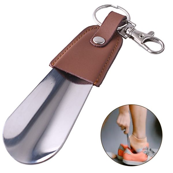 

кольцо для ключей из нержавеющей стали slip mini прочная ложка портативный старшеклассники рожок для обуви кожа, White;pink