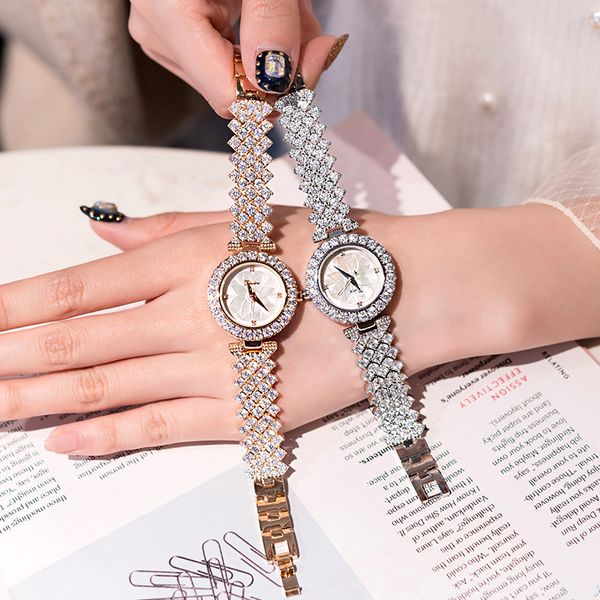 

new 2019 women dress bracelet watch fashion ladies rhinestone watch diamond jewelry mashali wristwatches,reloj de pulsera, Slivery;brown