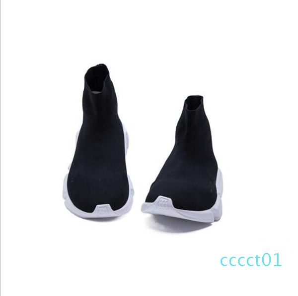 

2019 casual shoes flat fashion men socks red triple black stretch mesh high women sneaker speed trainer runner ct01
