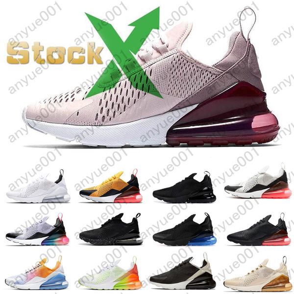 

new cushion 270 mens running shoes triple black summer gradients 270s designer sneakers rainbow 27c women sports trainers size 36-45