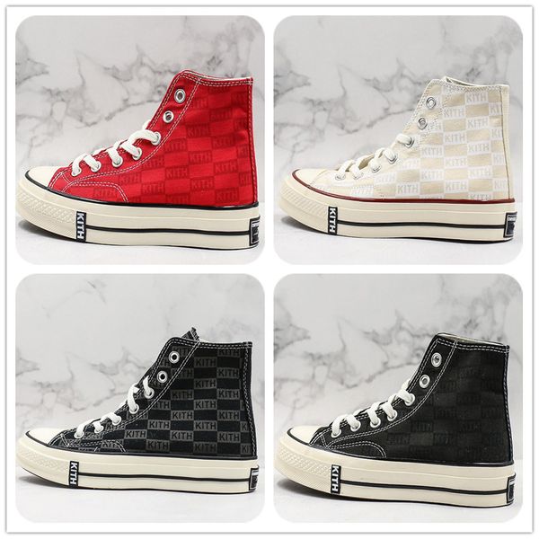 

kith chuck 1970 canvas shoes high black monogram men women white red all star 1970s casual sneakers mens designer sport trainers size 36-44