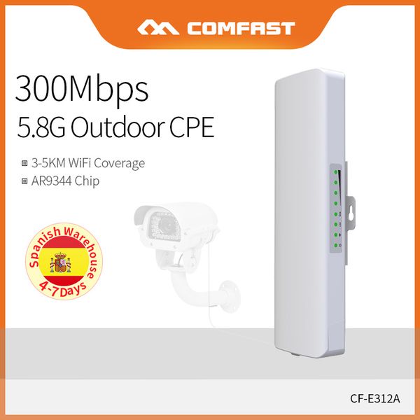 

comfast 5km 5.8ghz wifi bridge 300mbps high power outdoor cpe access point ap router wifi extende cf-e312a-v2