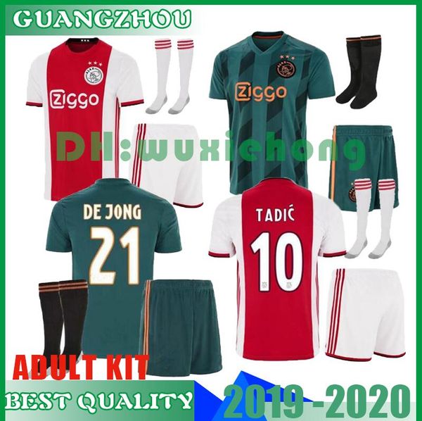 

kits 2019 2020 ajax fc soccer jerseys 19 20 camisa neres ziyech tadic nouri de jong younes jerseys football shirt uniform size s, Black