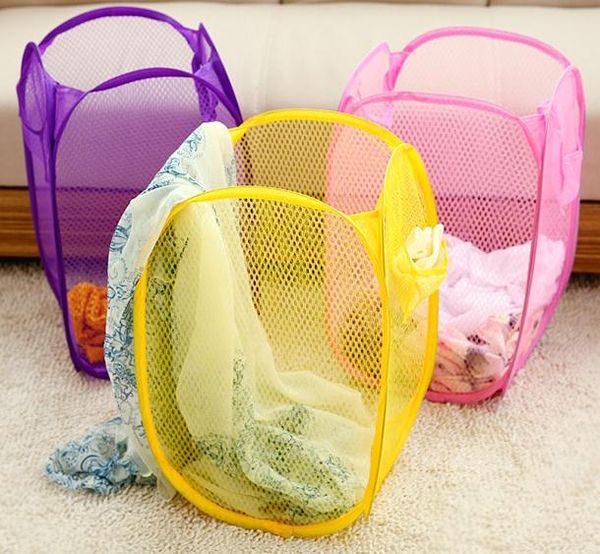 

didihou foldable clothes storage baskets mesh washing dirty clothes laundry basket portable sundries organizer toy container