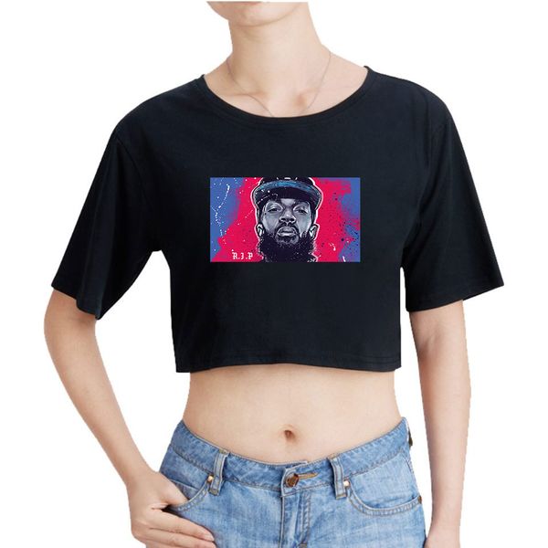 

Nipsey Hussle Womens Designer Tshirts USA Rapper Short Sleeved Shirts Girls Casual Cotton Tops Female Clothing