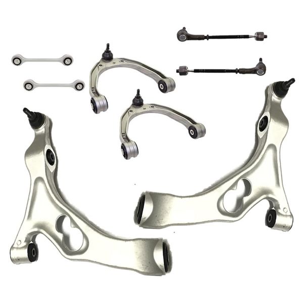 

vw touareg audi q7 front upper lower control arms ball joint joints tie rod suspenion kit new