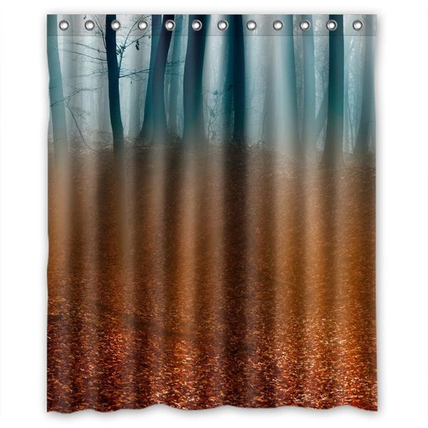

relax fog maple forest waterproof shower curtain