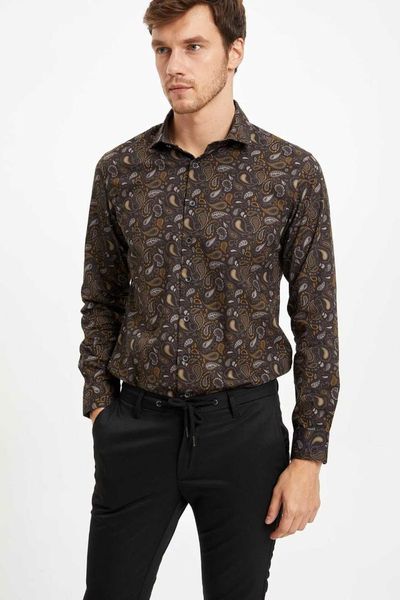 

defacto man long sleeve shirt-m2851az19wn, White;black