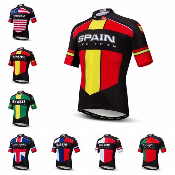 

2020 weimostar cycling jersey men bike jerseys road mtb bicycle clothing sportswear maillot racing shirts spain brazil red, Black;red