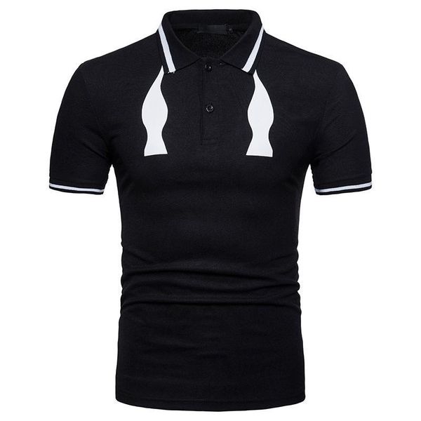 

новый стиль плюс размер летняя рубашка мужчины 2018 печати slim fit с коротким рукавом рубашки мужчины отложной воротник homme, White;black