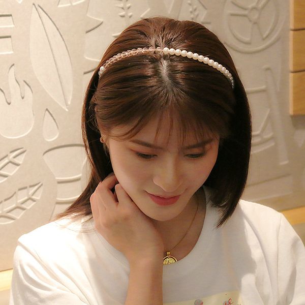 

rhinestone pearl super fairy headband hair band for women alice band cerchietto aliceband hair style flhtk, Black;brown