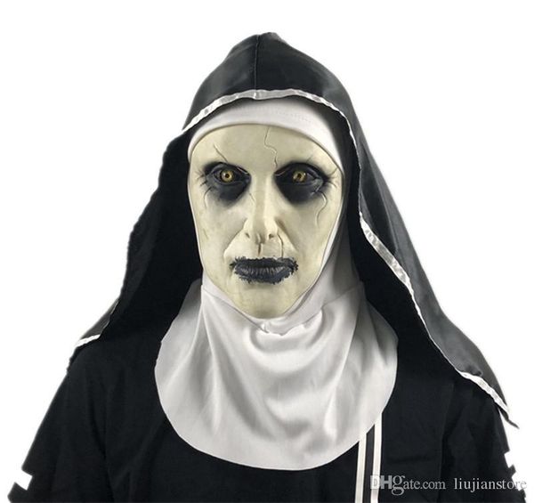 

преподобная horror party маски стиль костюм маска halloween cosplay hood шлем valak, Black;red