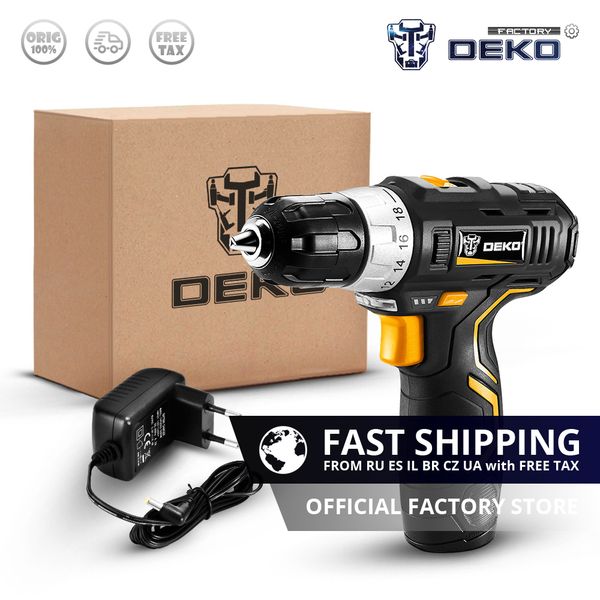 

factory outlet deko gcd12du3 12v max electric screwdriver lithium-ion battery variable speed led cordless drill standard set